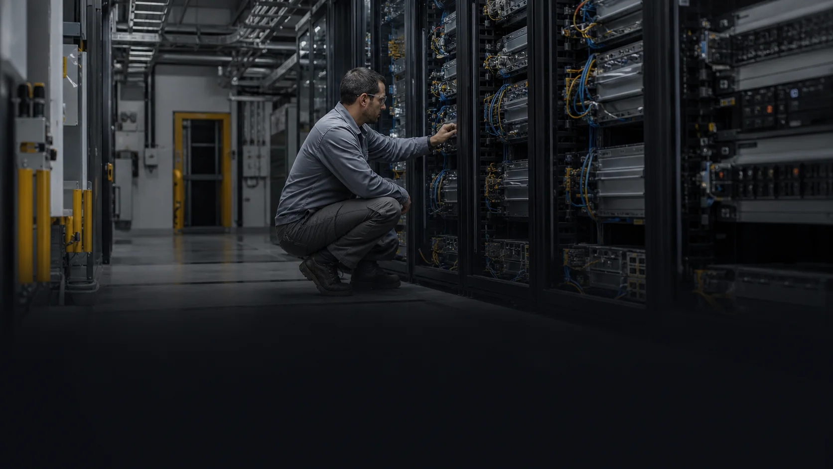Инженер в центре обработки данных